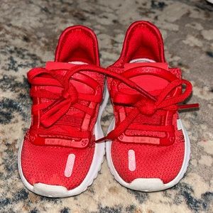 Red adidas shoes for babies/toddlers